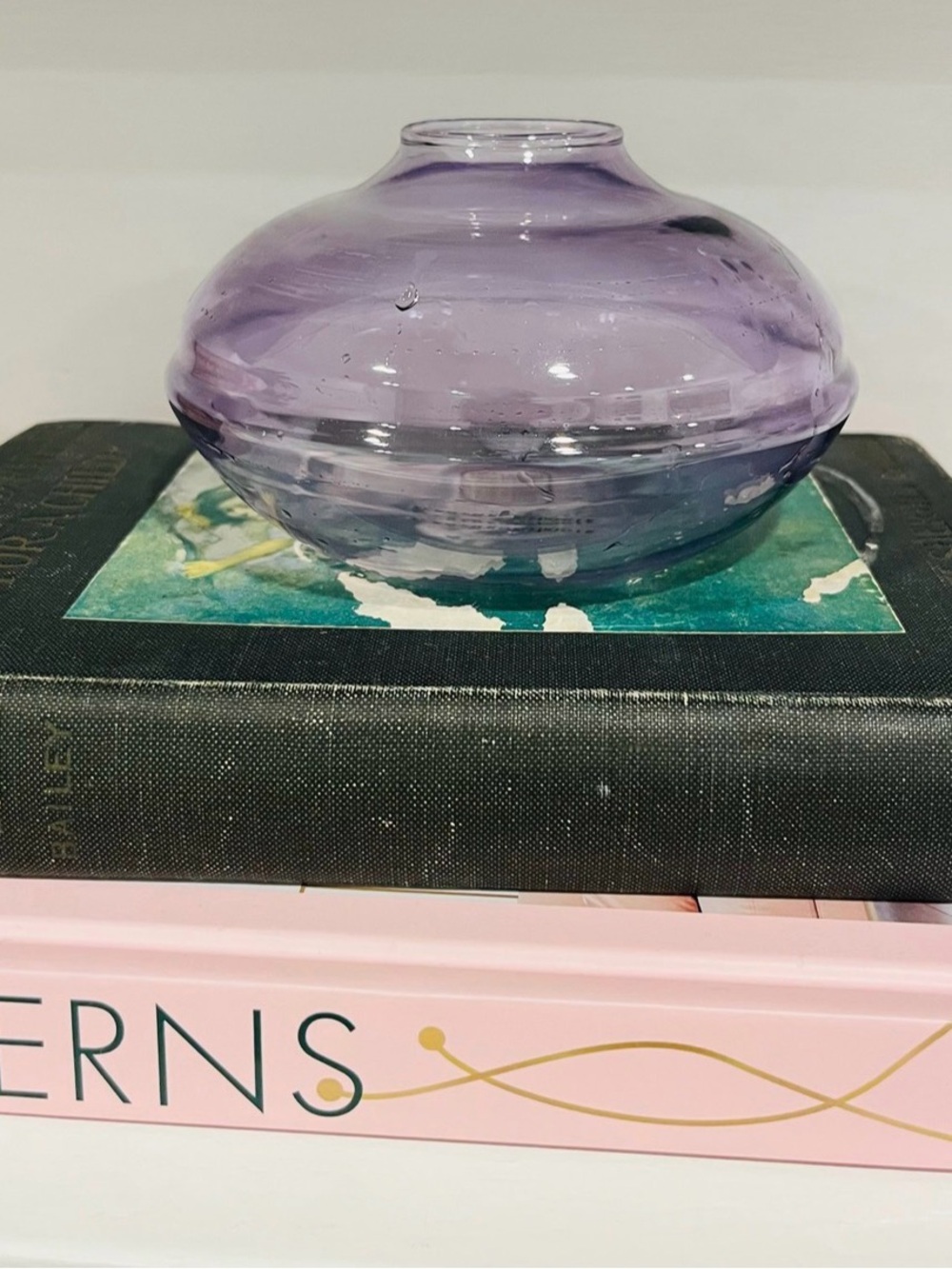 Anthropologie Lavender Glass Bud Vase